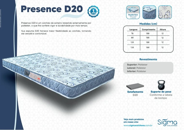 Colcho Presence D20 Casal